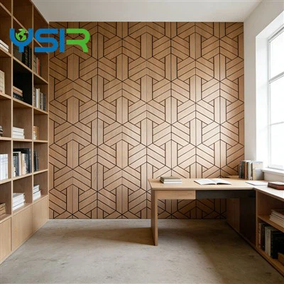 Fireproof Carved Polyester Acoustic Panel